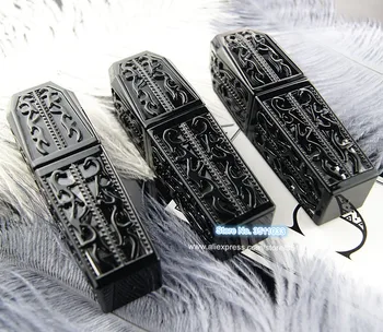 

12.1mm Empty Black Retro Design Lipstick Tube Hollow Style Plastic Lip Balm Refillable Bottle Cosmetic Lipstick Tube 30pcs 50pcs