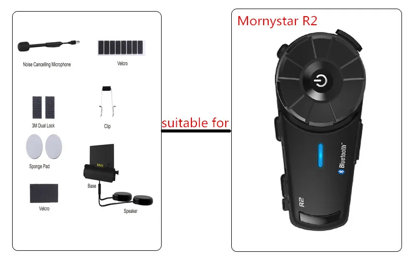 Аудио и микрофон комплект для MORNYSTAR R2 шлем гарнитура база микрофон Аксессуары