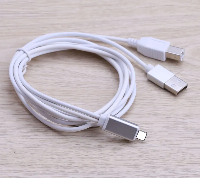 OTG кабель для IPhone MIDI usb type B инструмент клавиатура адаптер для IPhone X XS MAX XR 8 7 6 Электрический фортепиано аудио разъем