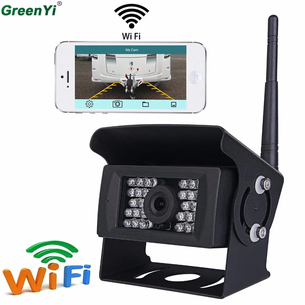 

GreenYi 2019 Wireless Reversing Camera for Truck,RV,Camper,Trailer. WiFi Backup Camera Work with iphone, ipad or Android Devices