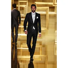 men suits for wedding tuxedo black slim fit suit groom wear formal dress two piece (jacket+pant)