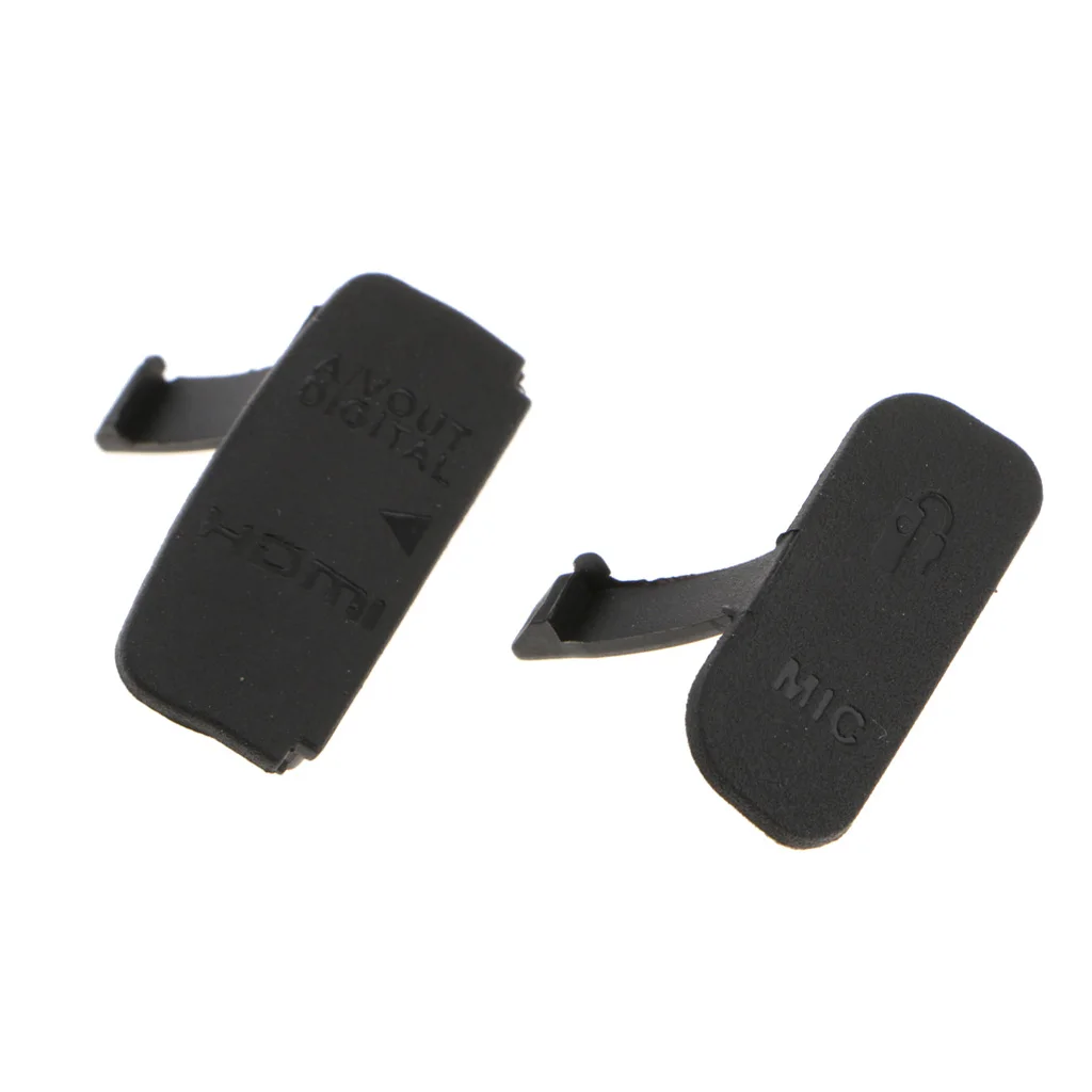 2x Rubber Cover for Canon EOS 600D Repair Part USB Port Cap Interface Door Lid Plastic Material Better dustproof protection