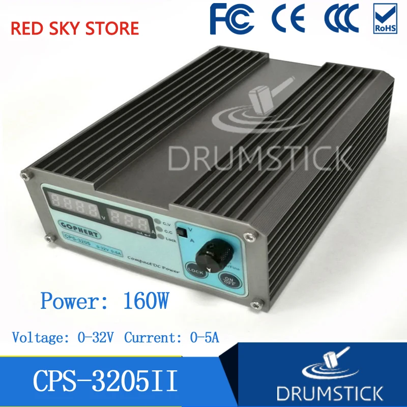 GOPHERT nuevo CPS-3205 II CPS-3205II 160 W (110Vac/220Vac) 0-32 V/0-5A... digital compacta ajustable fuente de alimentación DC - 4