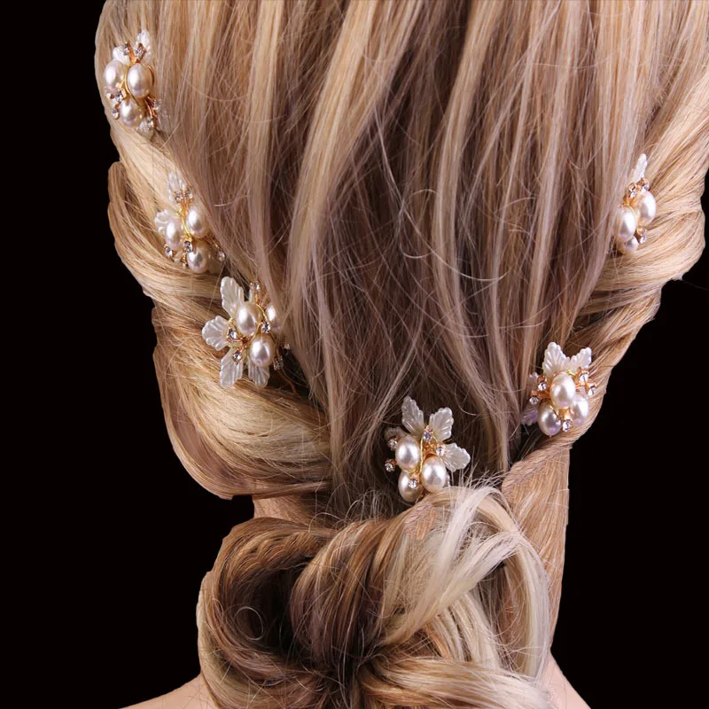 

Wedding dress accessories handmade winding pearl diamond alloy u hairpin hairpin bridal jewelry bridal headdress