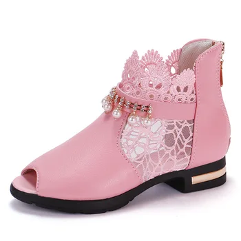 

Children Girls Sandals Shoes Kids Summer Princess Boots Shoes Fish Mouth Large Child Breathable Shoes Fashion Party Sandals