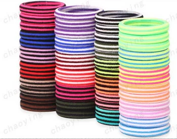

DHL 100bag 100Pcs/bag 4.3cm Colorful Child Kids Hair Holders Cute Rubber Hair Band Elastics Accessories Girl Charms Tie Gum