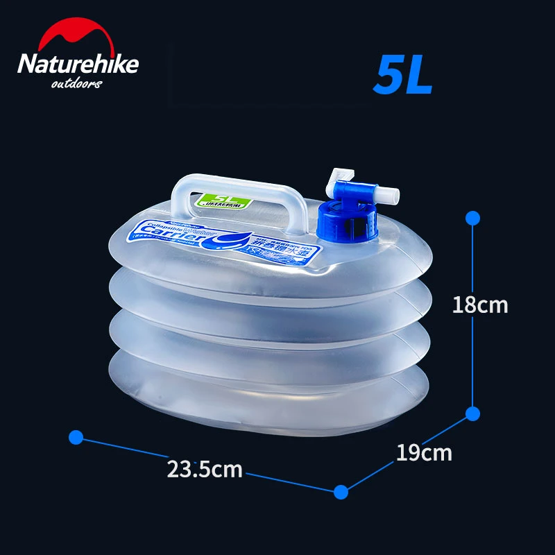 Naturehike 5L 10L 15L бутылка для воды складная для путешествий на открытом воздухе Ультралегкая походная сумка для воды для пикника бутылка NH14S002-T - Цвет: 5L