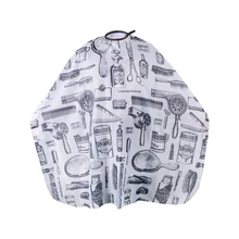 Новейшая Парикмахерская Ткань Парикмахерская Стрижка волос салонная накидка парикмахер платье Парикмахерская накидка унисекс профессиональная черно-белая