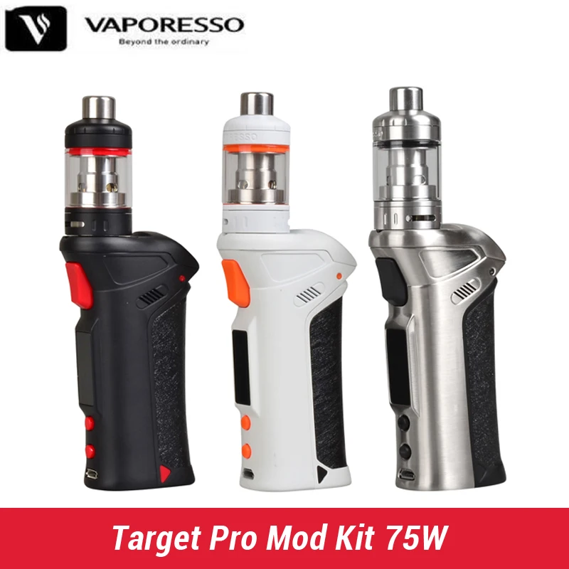 Original Vaporesso Target Pro Mod Kit 75W Temp control Box Mod VTC Kit 2.5 ml tank upgrade Target 75W e electronic cigarette