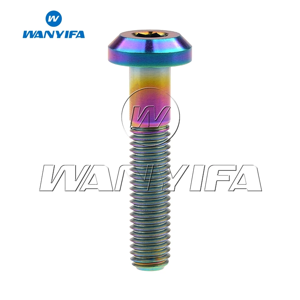 Титановый "Wanyifa" M8x 15 20 25 30 35, 40 мм шестигранный ключ болт с головкой в форме пуговицы винт для уход за кожей лица маска Велосипедный спорт мотоцикл стоп-сигнал