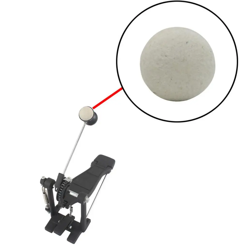 2pcs Bass Kick Drum Beater Wool Felt Pedal Beater Head for Drum Set Kit 34x13mm