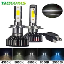 YHKOMS Mini Größe Auto Scheinwerfer H4 H7 LED 3000 K 4300 K 5000 K 6500 K 8000 K 25000 K h1 H8 H9 H11 9005 9006 Led-lampe Auto Nebel Licht 12 V(China)