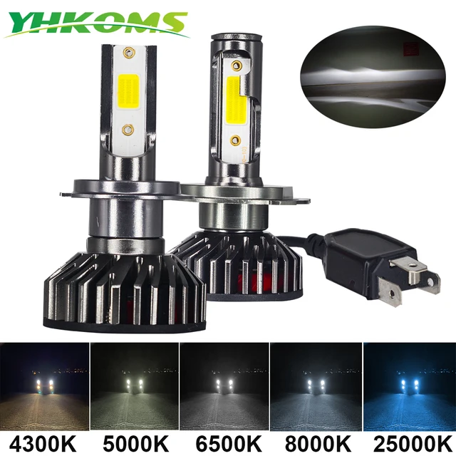 $US $9.04  YHKOMS Mini Size Car Headlight H4 H7 LED 3000K 4300K 5000K 6500K 8000K 25000K H1 H8 H9 H11 9005 900