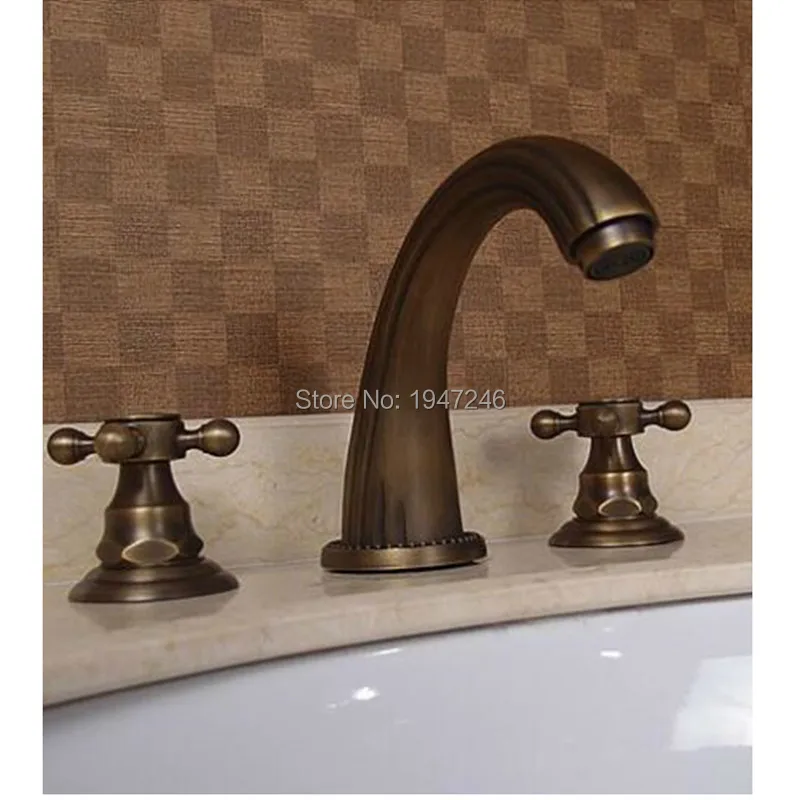 

Factory Direct New Arrival Patent Design Luxurious Antique Bronze 8 Inch Widespread Lavatory Faucet Retro Basin Mixer Tap