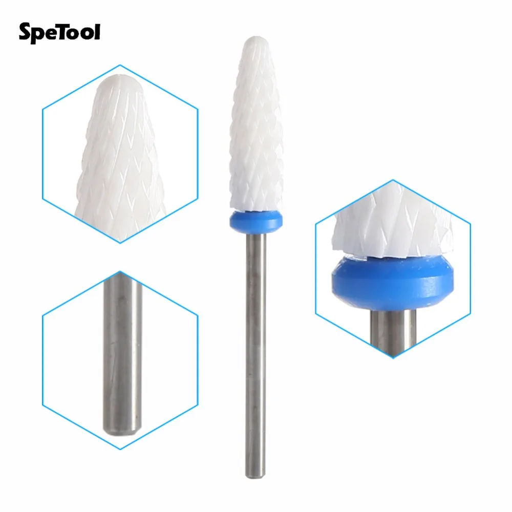 SpeTool Zirconia Ceramic Drill Bits Electric Nail Art Drill Machine