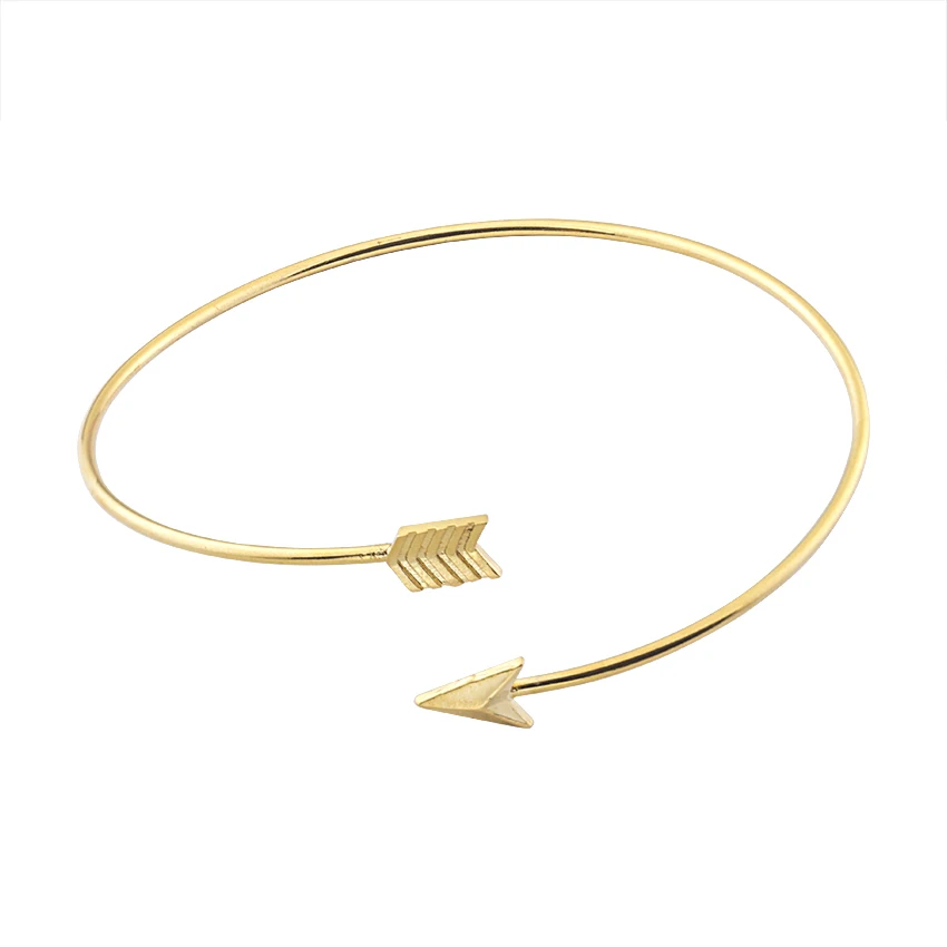 

Simple Arrow Adjustable Bracelets & Bangles For Women Bileklik Bayan Body Jewelry Accessories Stainless Steel Open Bangles Men