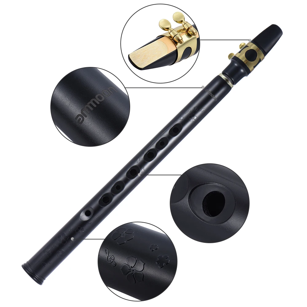 Ammoon карманный мини саксофон Bb Sax ABS с мундштуками 2 шт. сумка для переноски