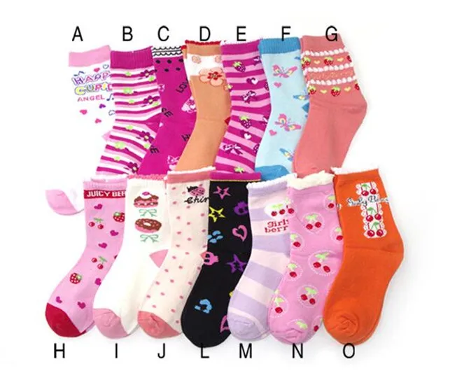 GIRLS COLOR 10 пар/лот, весенне-осенние носки высокого качества для девочек хлопковые носки ярких цветов с героями мультфильмов для девочек от 0 до 10 лет, Fr-10P - Цвет: GIRLS COLOR