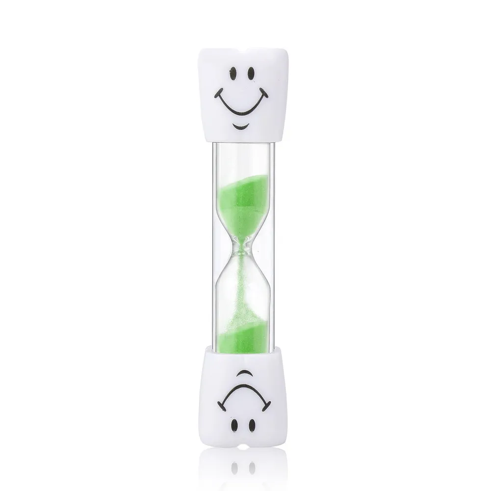 Green Песочные часы 3 минуты улыбающееся лицо песочные часы декоративные предметы домашнего обихода Детские таймер для зубной щетки песочные часы подарки - Цвет: Green