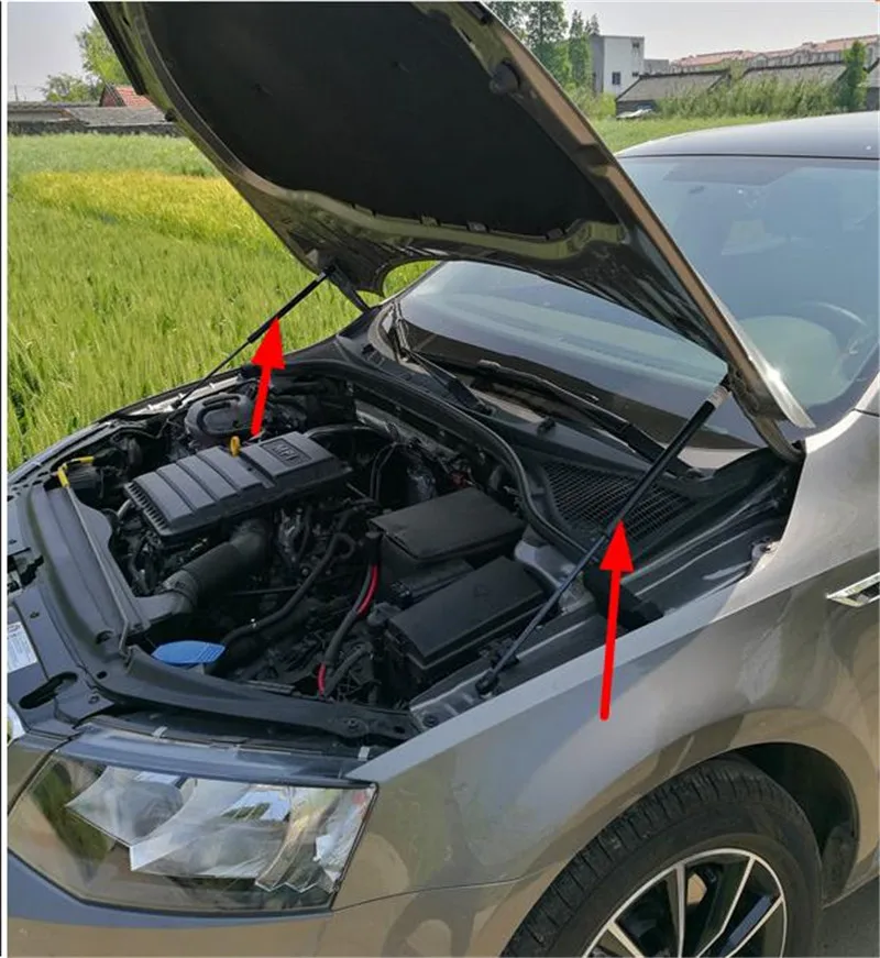 

two sides Auto Bonnet Hood Gas Struts Shock Struts Lift Supports for Skoda Octavia a7 2015 2016 2017 2018