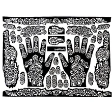 Henna-Tattoo-Stencils Templates Airbrushing Mehndi Body-Painting for Hands/Feet New-Arrival