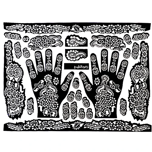 

New arrival! Tattoo Templates Hands/Feet Henna Tattoo Stencils for Airbrushing Mehndi Body Painting