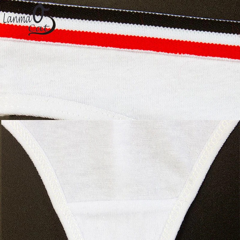 Lanmaocat Sexy G String Panty Women Custom Design Print Logo Picture G String Underwear Female Cotton DIY Pantry Free Shipping