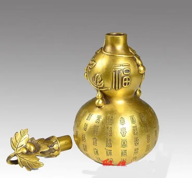 Brass Gourd Calabash Cucurbit BAGUA Home Fengshui Decoration Promettente 