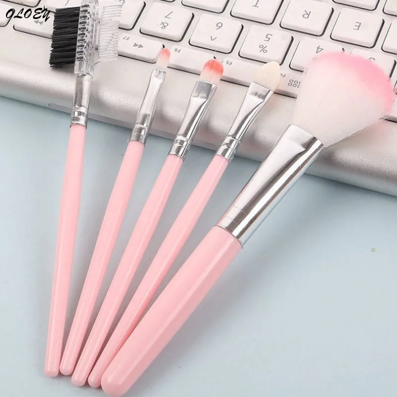 

5Pcs/set Professional Women's Makeup Brushes High Quality Powder Eyeshadow Eyelash Cheek Color Brush Set Hot Sale Cosmetic Tool