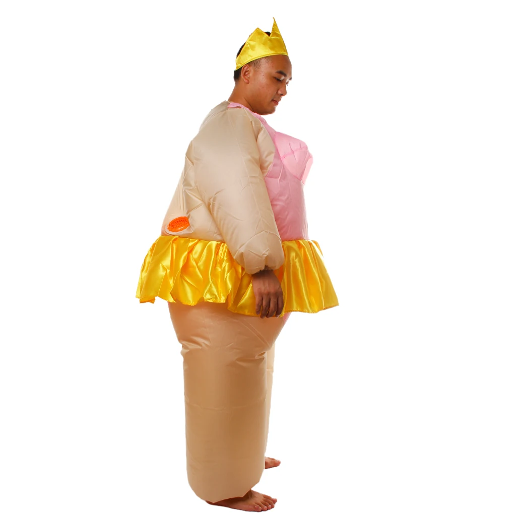 Inflatable Ballerina Fancy Dress Costume Fat Suit Hen Stag Night Outfit