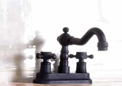 Black Color Oil Rubbed Bronze 2 Handles Swivel Spout Kitchen Bar Sink Bathroom Two Holes Basin Faucet Mixer Tap anf149