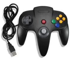 Проводной контроллер USB Для nintendo N64 игры проводной геймпад джойстик для Gamecube для N64 64 шт. черный для Mac игры аксессуар