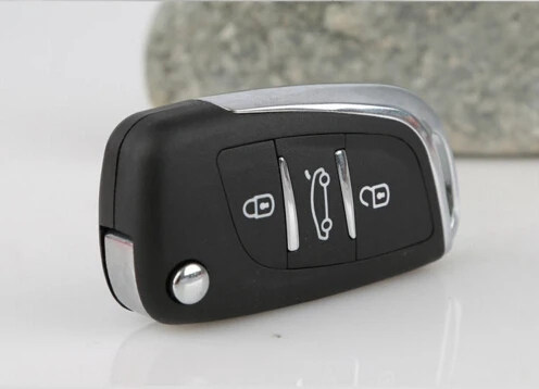 2 3 кнопки DS Модифицированная откидная оболочка ключа дистанционного управления для peugeot 307 308 408 для Citroen C-Triomphe C-Quatre C3 C4L C5 без паза