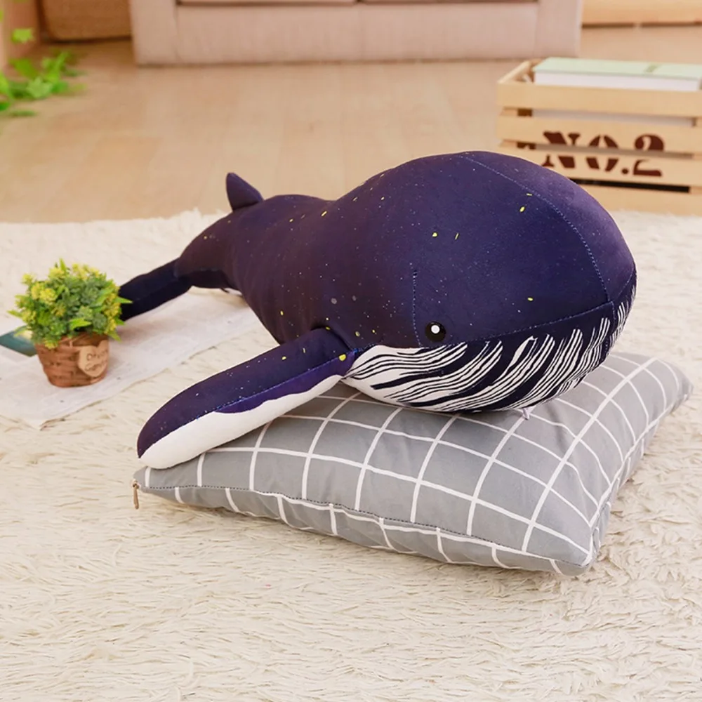 Плюшевая игрушка морские животные, синий кит мягкая игрушка чучело, детский подарок на день рождения