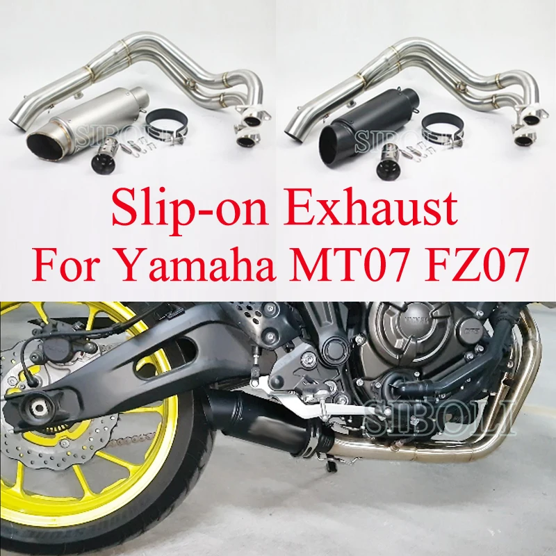 

MT07 FZ07 Motorcycle Exhaust Full System With Muffler DB Killer For Yamaha MT-07 FZ-07 2013 2014 2015 2016 2017 2018 Years