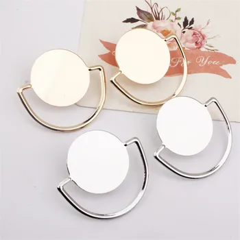 

fashion jewelry alloy earring gold color Irregular geometric Semicircle circles earring for women girl party birthday gift