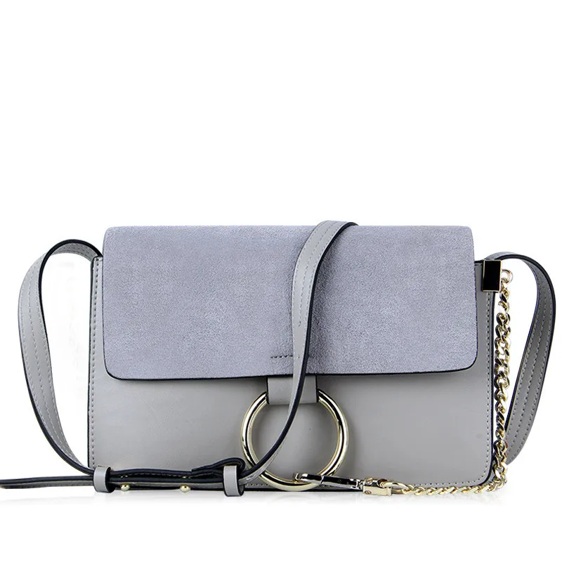 

2018 Fashion Women Ladies Handbags Nubuck Leather Cowhide Circle Chain Serpentine Handbag Flap Shoulder Bag Messenger Bags Party