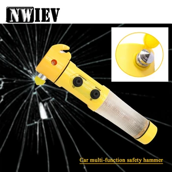 

NWIEV Car safety hammer Multifunction escape tool For Suzuki Acura Chevrolet Cruze Aveo Peugeot 307 308 Seat Leon Mazda 3 6 CX-5