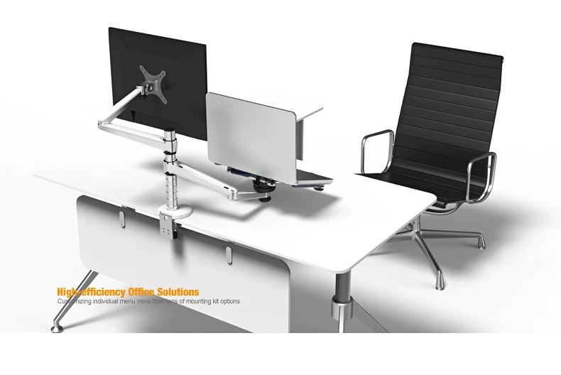 free shipping Multimedia Desktop Dual Arm for