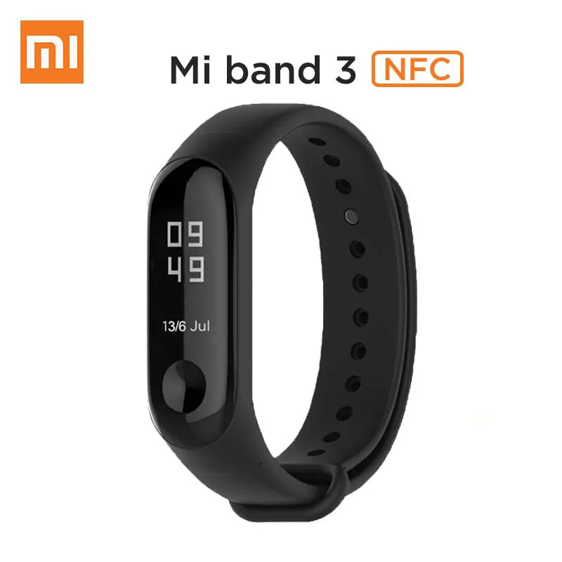 Оригинальный Xiaomi Mi band 3 NFC версия 0 78 &quotOLED большой сенсорный экран 2018 Новые Смарт