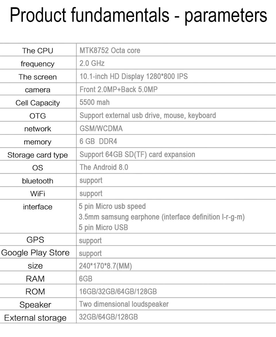 Металлический планшет, 10 дюймов, ips, четыре ядра, 3G, 4G, LTE, Android 8,0, для Google Play, две sim-карты, Bluetooth, gps, планшет, ram, 6 ГБ rom, 64 ГБ или 128 ГБ
