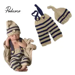 Pudcoco/2019 одежда унисекс для маленьких мальчиков и девочек комбинезон для новорожденных девочек комплект одежды для младенцев, Трикотажный
