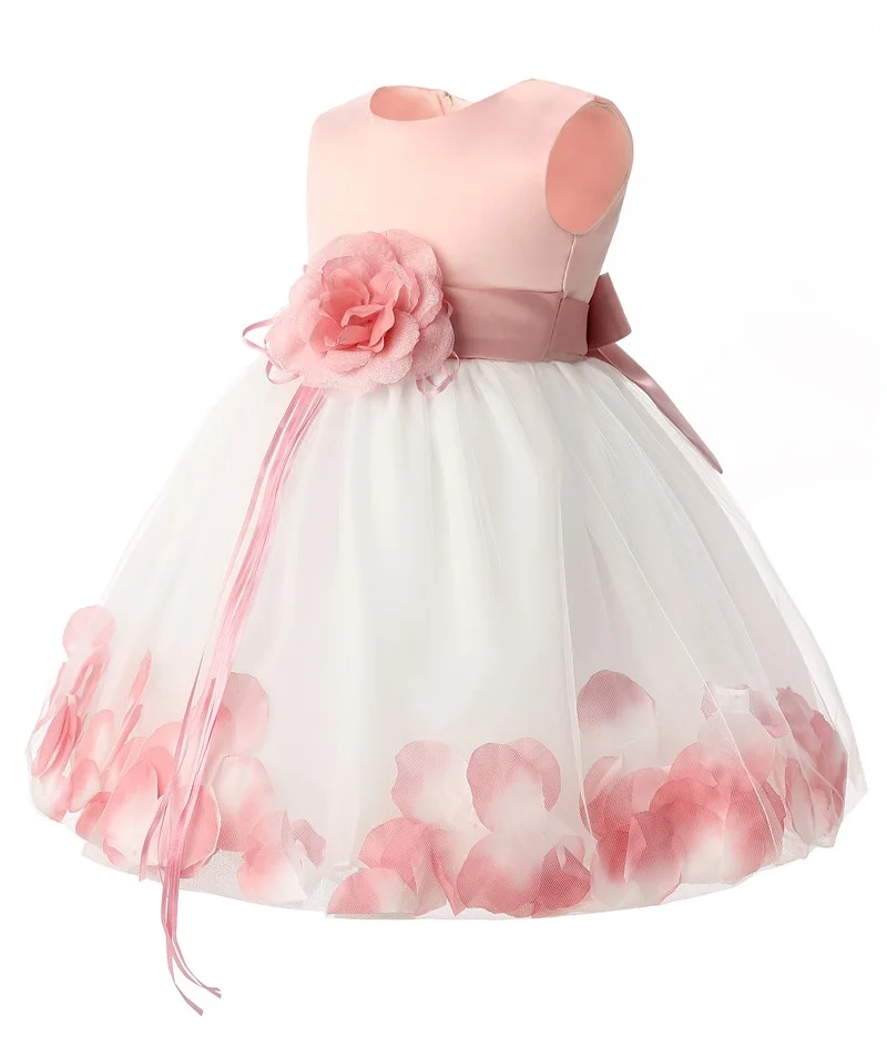 Платье для новорожденных девочек 1 год на День рождения; летняя детская одежда; фатиновое платье на крестины для маленьких девочек; праздничные платья для маленьких девочек
