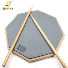 Hot Sale 12 Rubber Practice Drum Pad Silence Drum For Beginner Drumming Quiet Training Musical Instruments For Music Lover