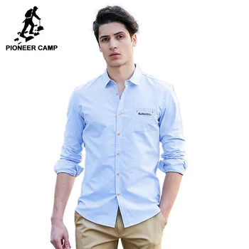 

Pioneer Camp mens shirts long sleeve brand clothing autumn spring slim fit casual cool business social shirt for male 666204