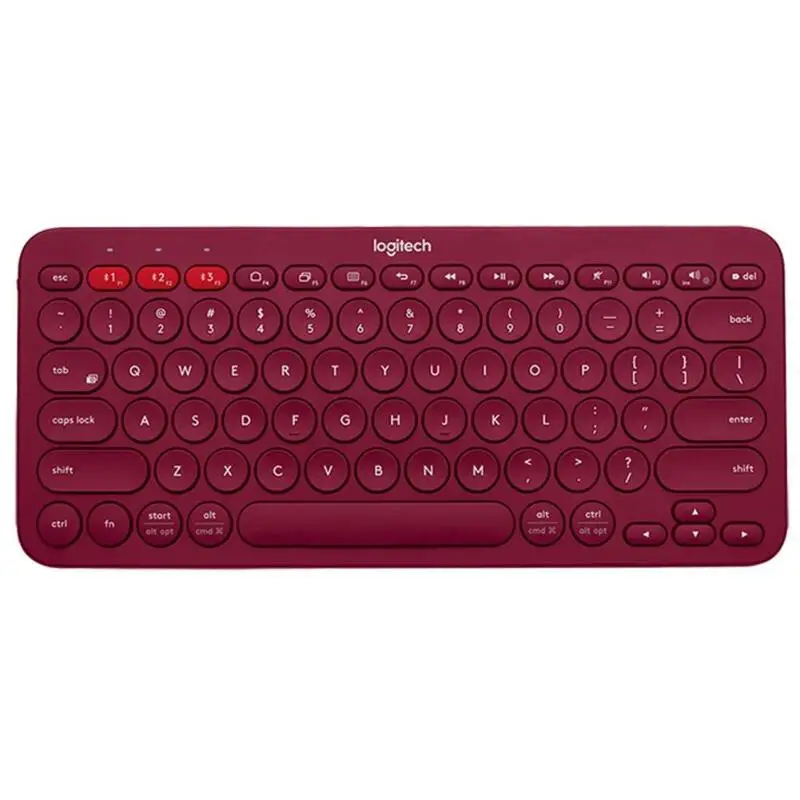 Logitech K380 мульти-устройства Bluetooth Беспроводной Клавиатура для ноутбука Mac Chrome OS Windows, для iPhone, iPad, Android - Цвет: Красный