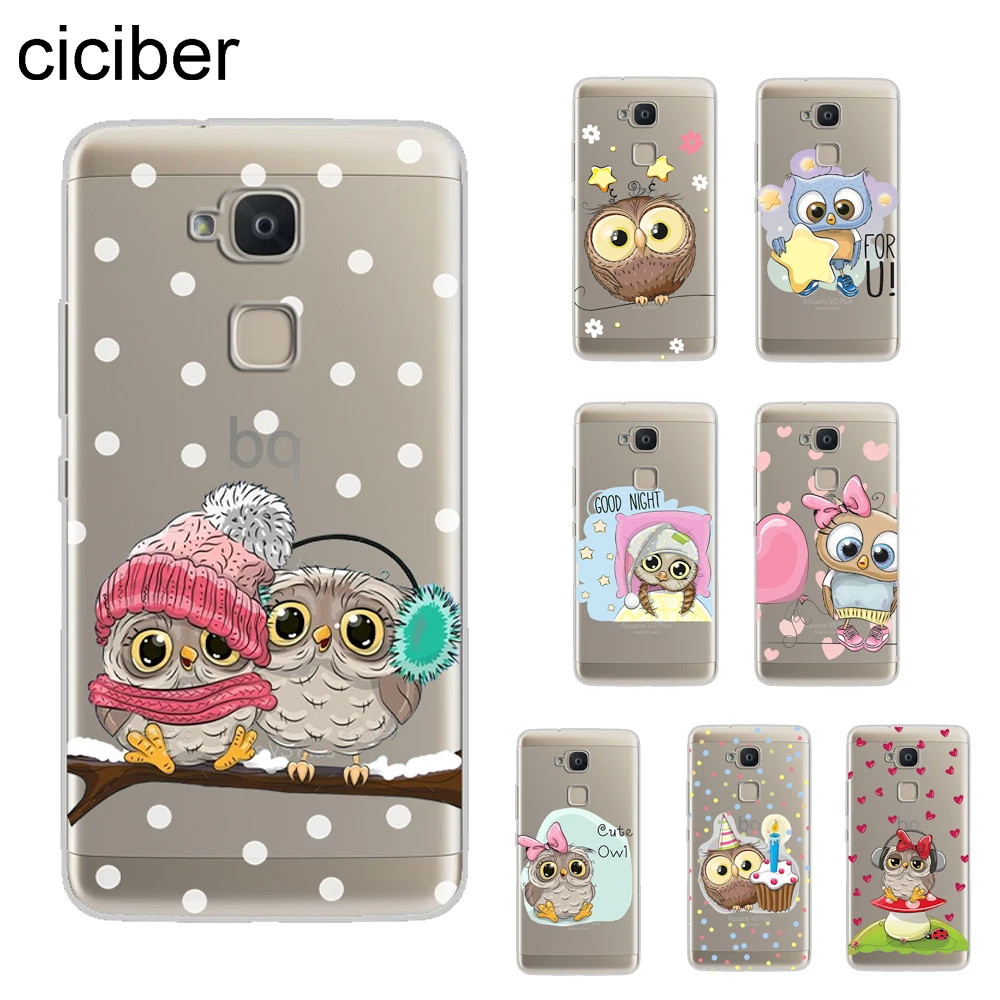 

ciciber Animal Owl Coque For BQ Aquaris X2 X Pro V VS U U2 Lite Plus Phone Cases For Aquaris E5s M5 M5.5 M4.5 X5 Soft TPU Fundas