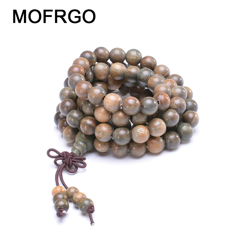 

Healing Balance Yoga Wooden Beads Bracelet Natural Green Sandalwood Buddhist Mala Meditation Prayer bracelet For Men Women Gift