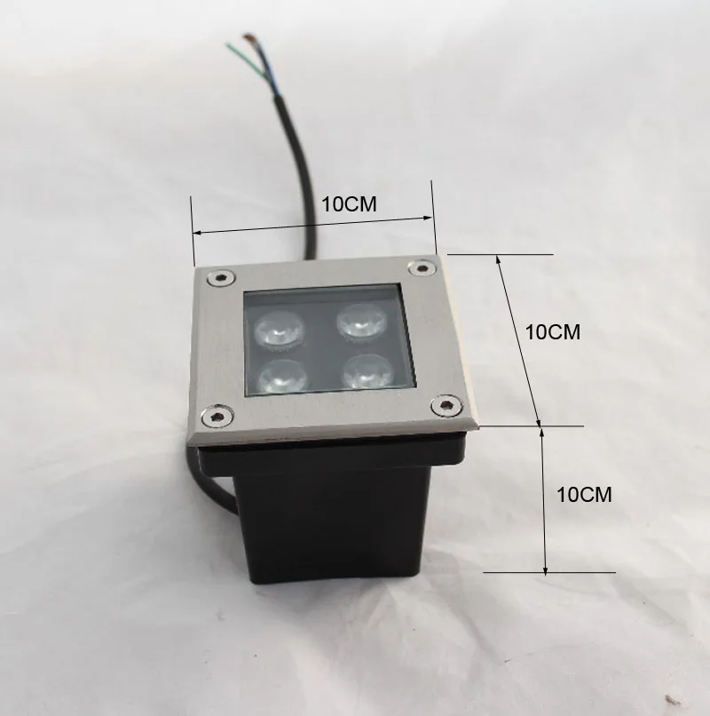 IP67 Водонепроницаемый квадратный 4 Вт AC85-265V DC12V напольный первом Сад Путь Пол подземный похоронен двор лампы пятно Пейзаж света