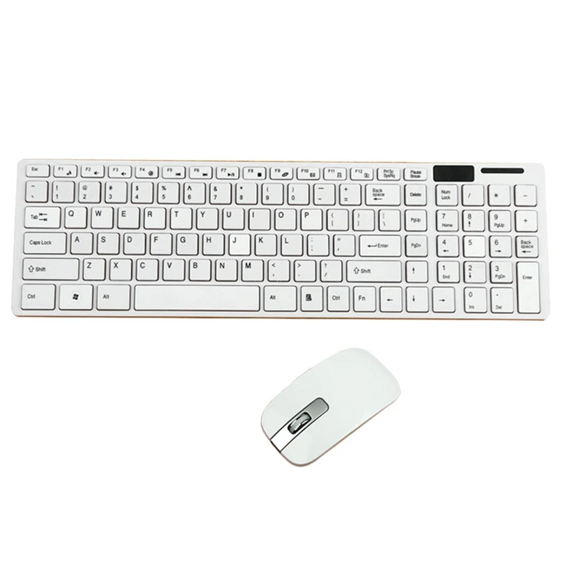 

White Wireless 2.4GHz Gaming Keyboard and Mouse Combo Set Power Saving keyboard mouse set for home/office use new A30
